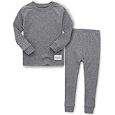 Vaenait 6M-12Y Toddler Kids Super Soft Lightweight Breathable Modal Cotton Melange Sleepwear Pajamas Set