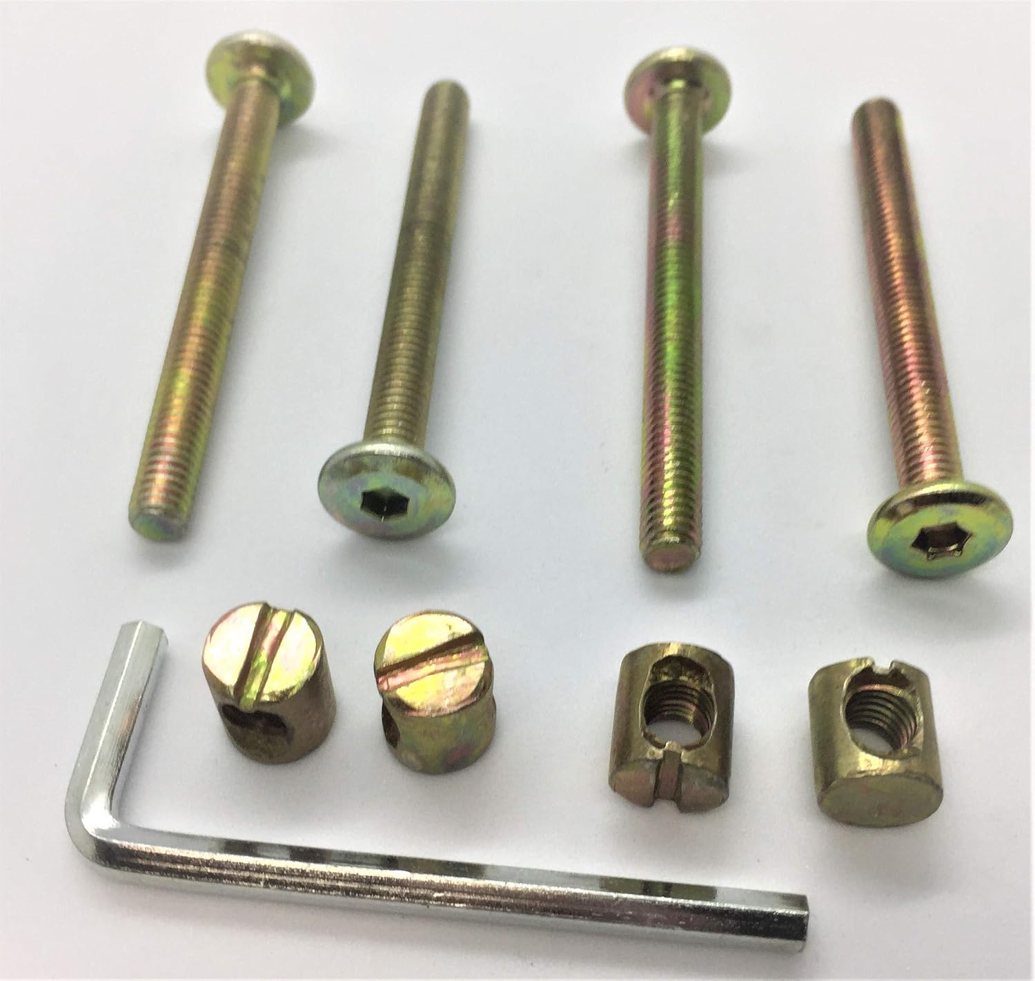 REMI TOOLS LTD Kit For Beds Cots Furniture Repair & Assembly Size (4 Screws M6 x 60MM) 4 Nuts & 1 Allen Key - Image 3