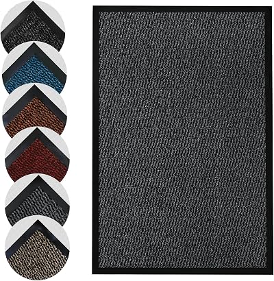 Homatz Door Mats Indoor Outdoor Heavy Duty Non Slip Rubber Back 40x60cm