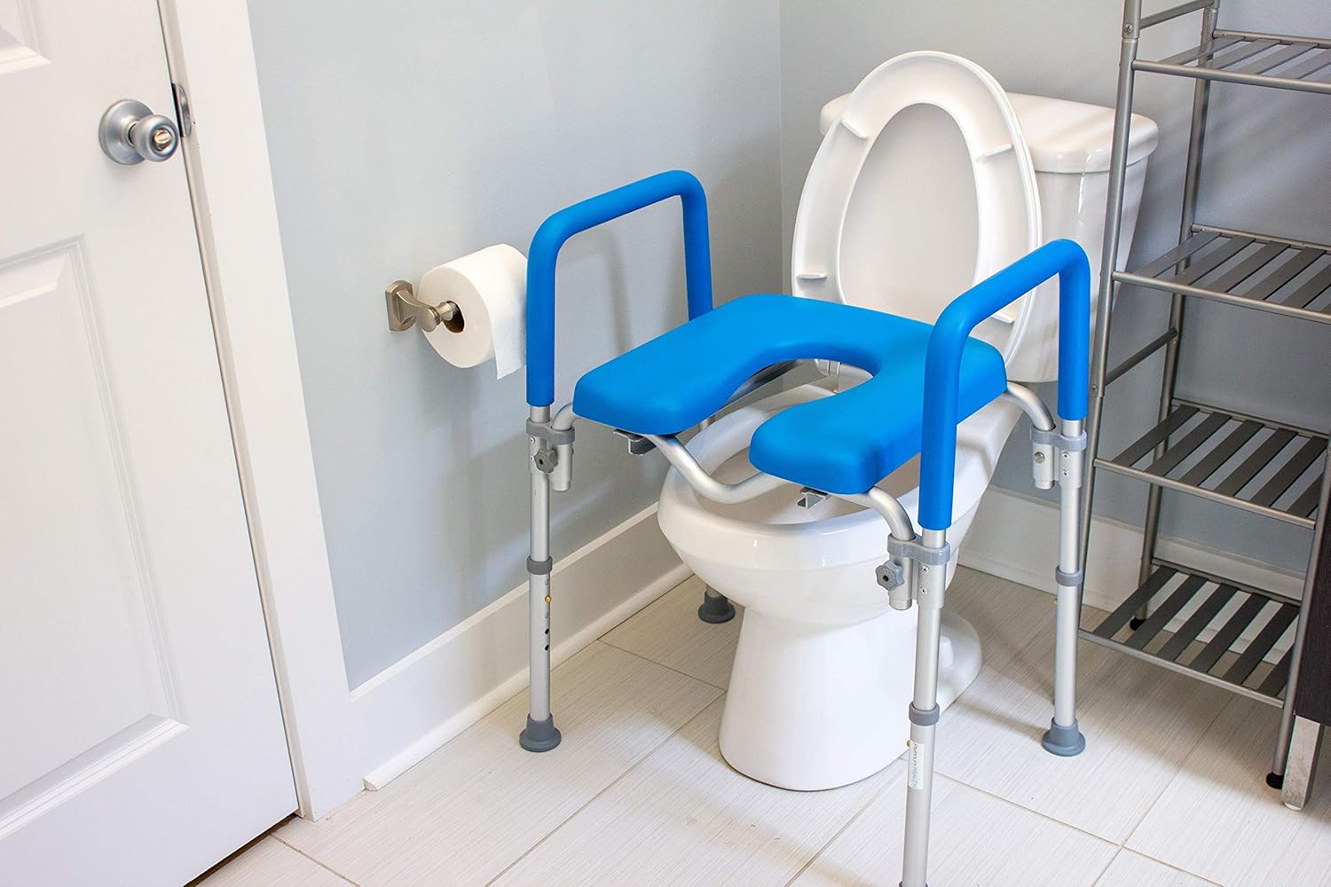 The Ultimate™ Raised Toilet Seat, Voted#1 Most Comfortable. Padded with Armrests. Adjustable Height. Premium Elevated Toilet Seat with Arms for Standard and Elongated Toilets.: Health & Personal Care