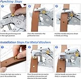 Mygeromon 5mm Eyelet Punch Kit Metal Grommet Hole Pliers Tool for Leather Belts view 6