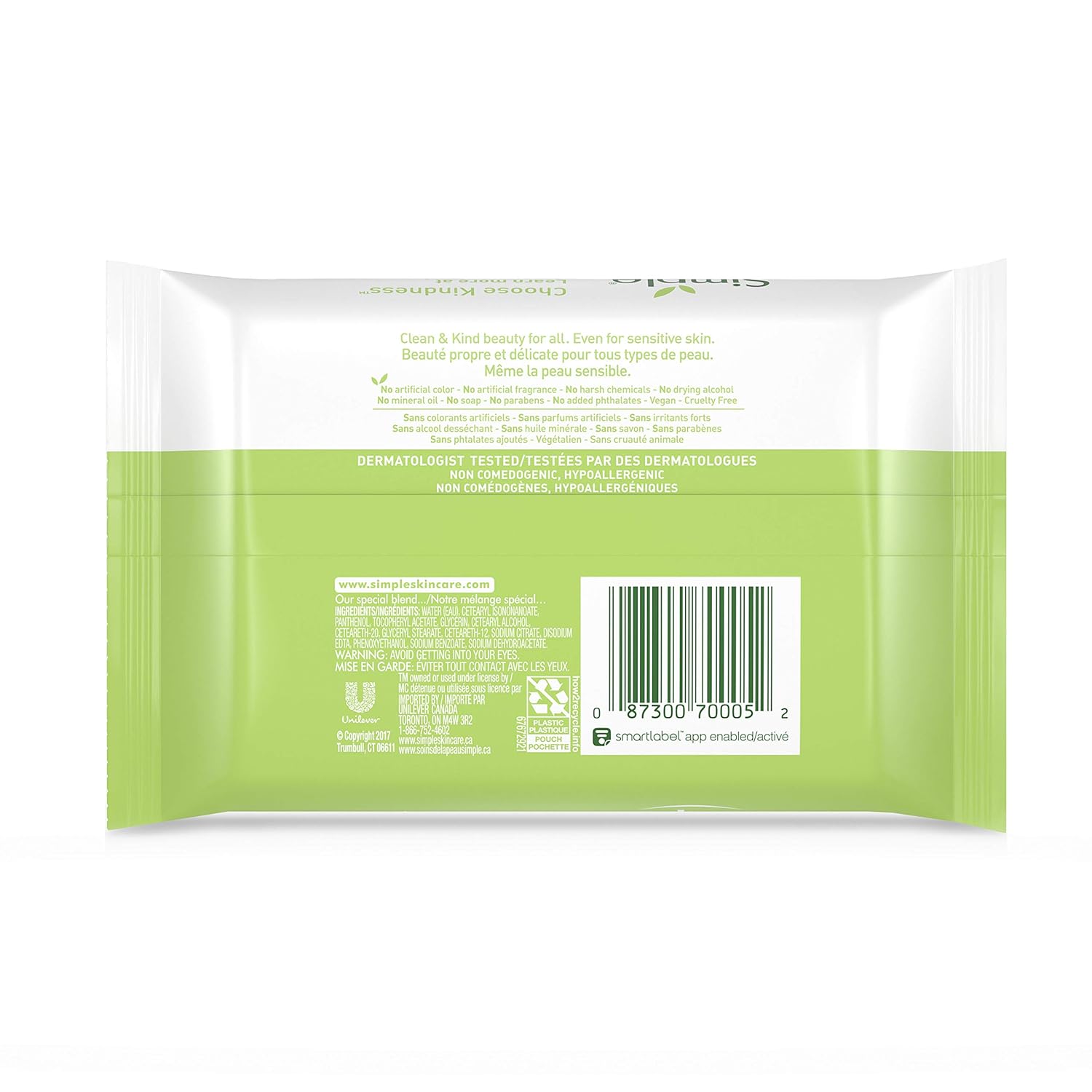 Simple Cleansing Facial Wipes 1 DS(Pack of 2): Beauty