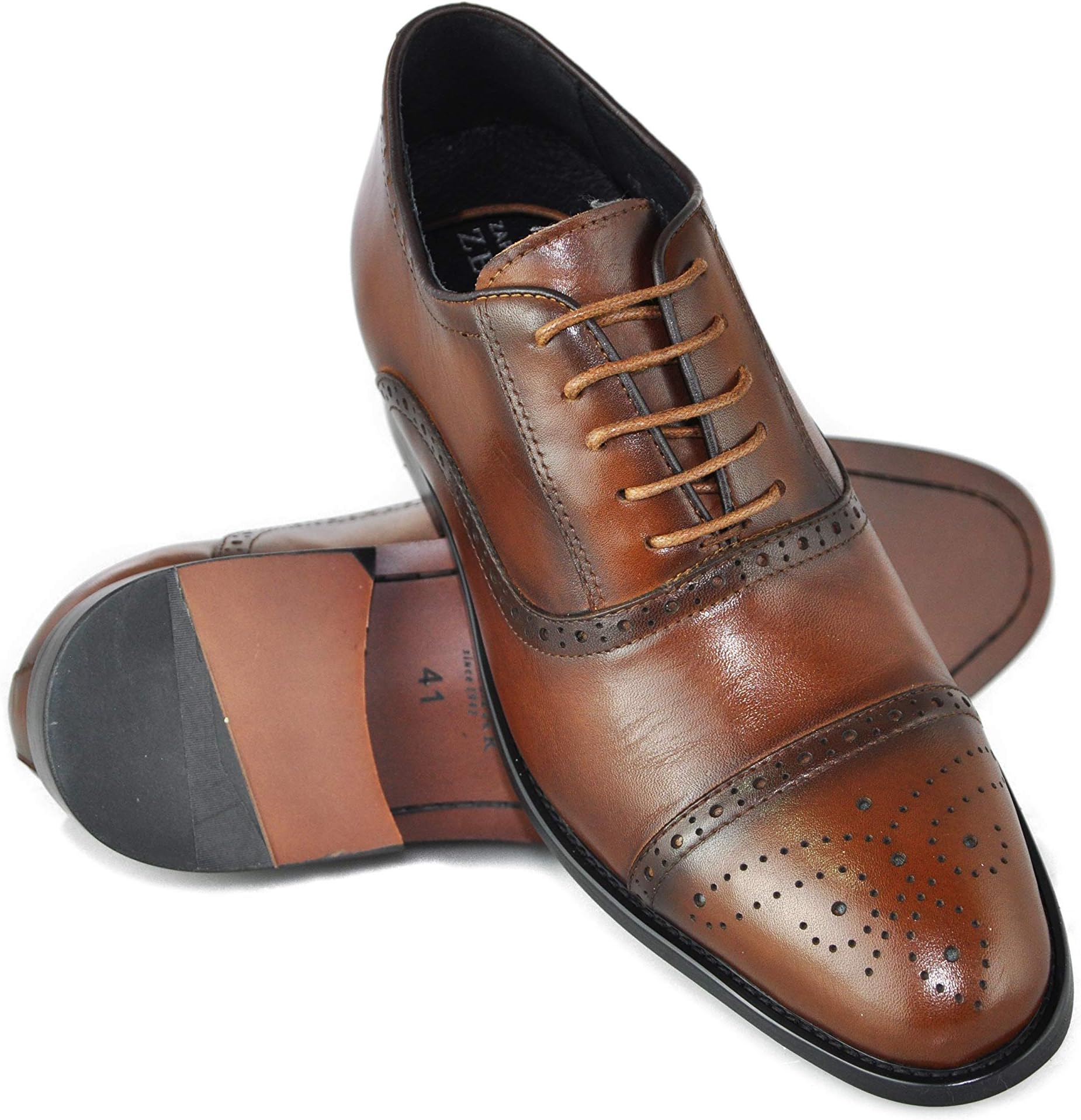 Zerimar Elevator Shoes for Men Add +2.7 in | Men's Height Increasing Shoes | Shoes That Increase Your Height