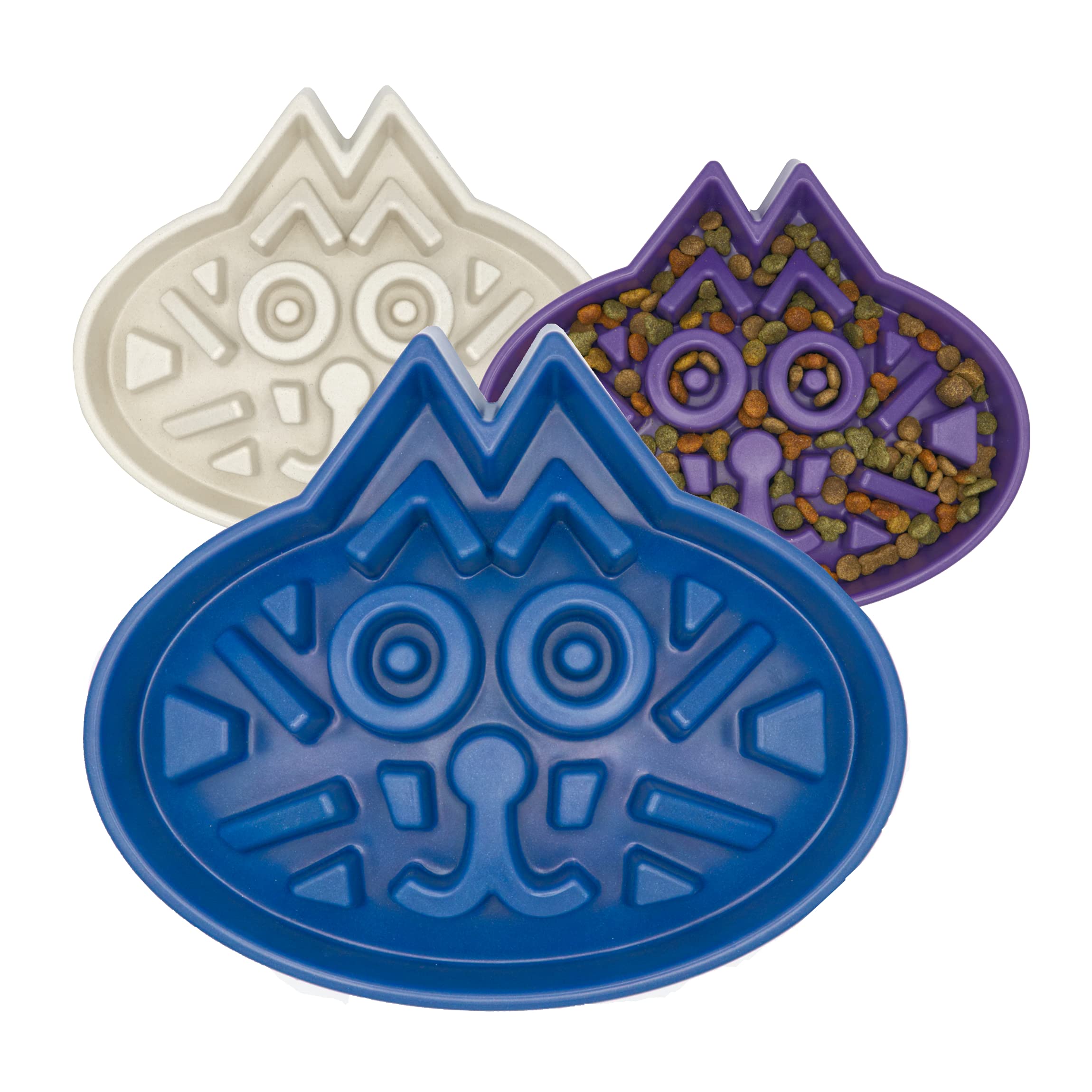 Simply Pets Online Bamboo Cat Slow Feeder - Designed By Vets - Large Size - Cat Puzzle Feeder