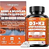 Vitamin D3 K2 10,000 IU with Magnesium & Potassium – Supports Calcium Balance, Muscle Function & Immune Health – Vegan, High Absorption – 60 Capsules