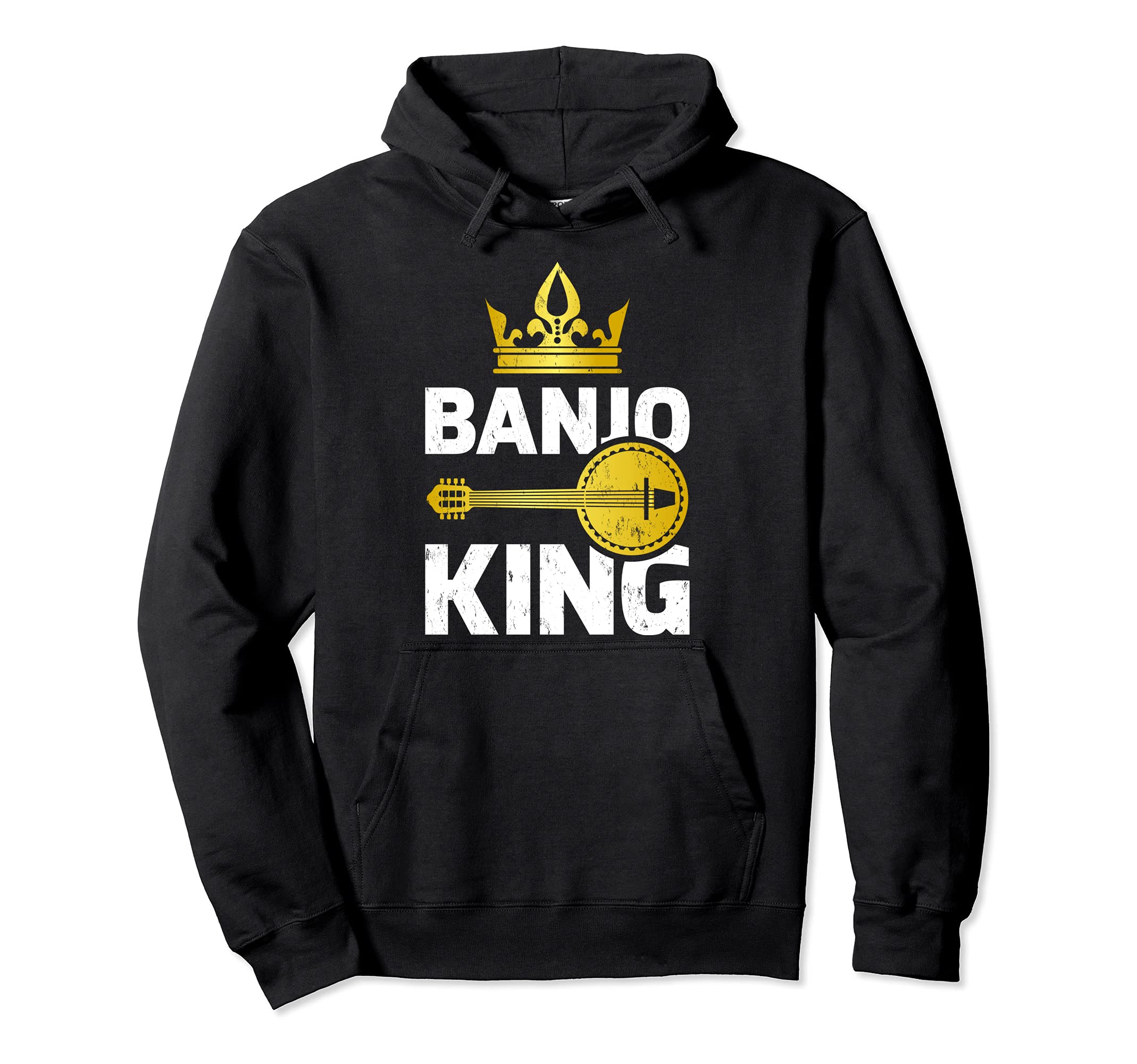 Funny Banjo Music Lover Banjo King Pullover Hoodie