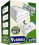 STORAGE MASTER Space Saver Bags 9 Small Vacuum Storage Bags 80% Space