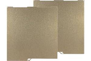 Yimaitong 256X268MM PEI Sheet for Anycubic Kobra 3 Combo/Kobra 3 V2 Combo Flexible Spring Steel Build Plate Double Sided Textured Bed Board for 3D Printer Accessories Replacement (Gold)