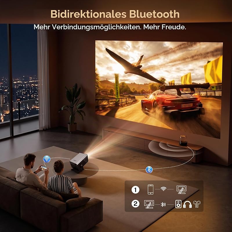 Google TV Smart Beamer mit Netflix, 938 ISO, 4K-Decoding, Hi-Res Audio — Foto 8 von 8