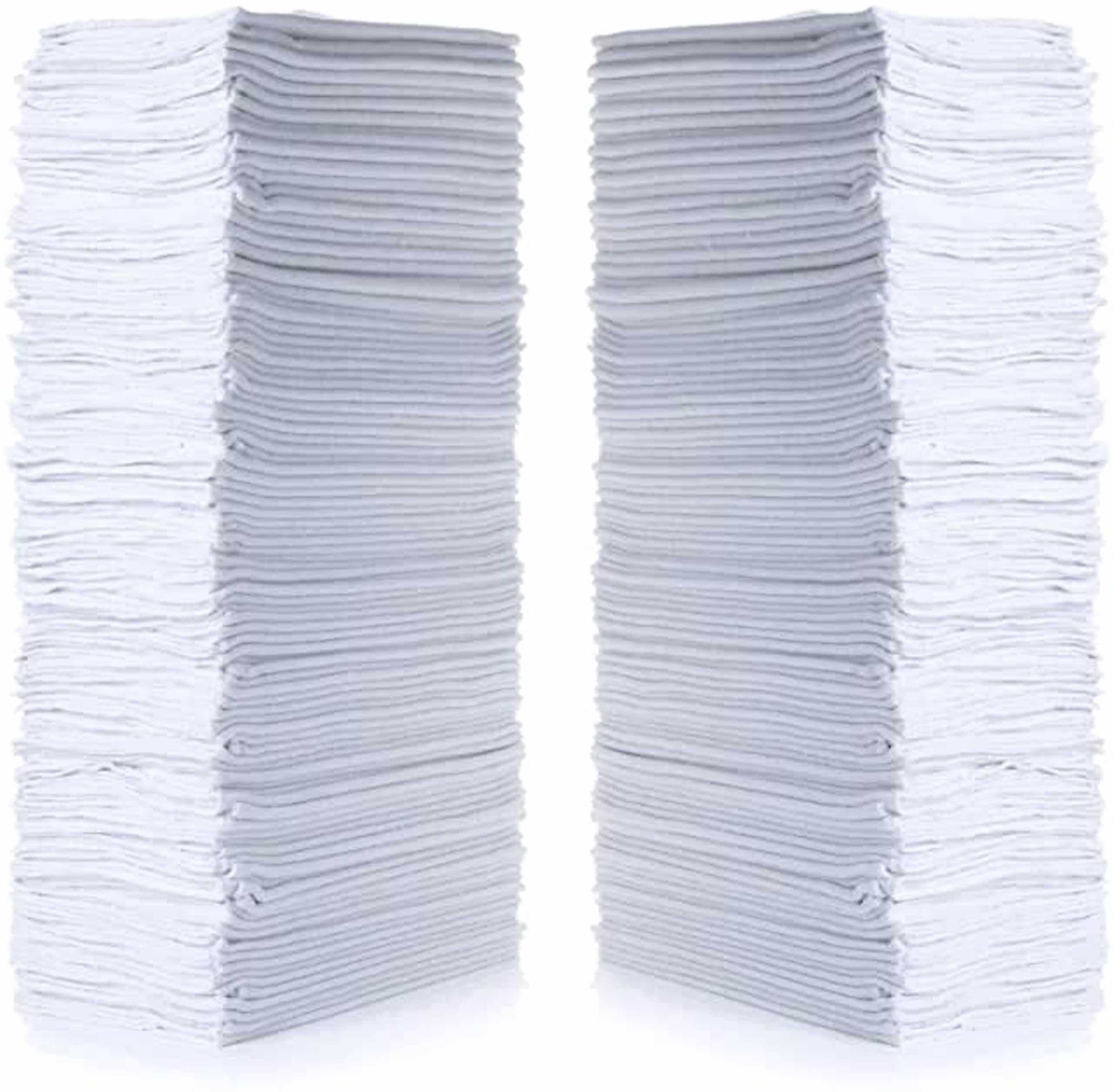 Photo 1 of SIMPLI-MAGIC Cotton Shop Towels 14"x12" (150 Pack) – Reusable Cleaning Shop Rags for Automobiles, Industries, Garage and Homes (White)