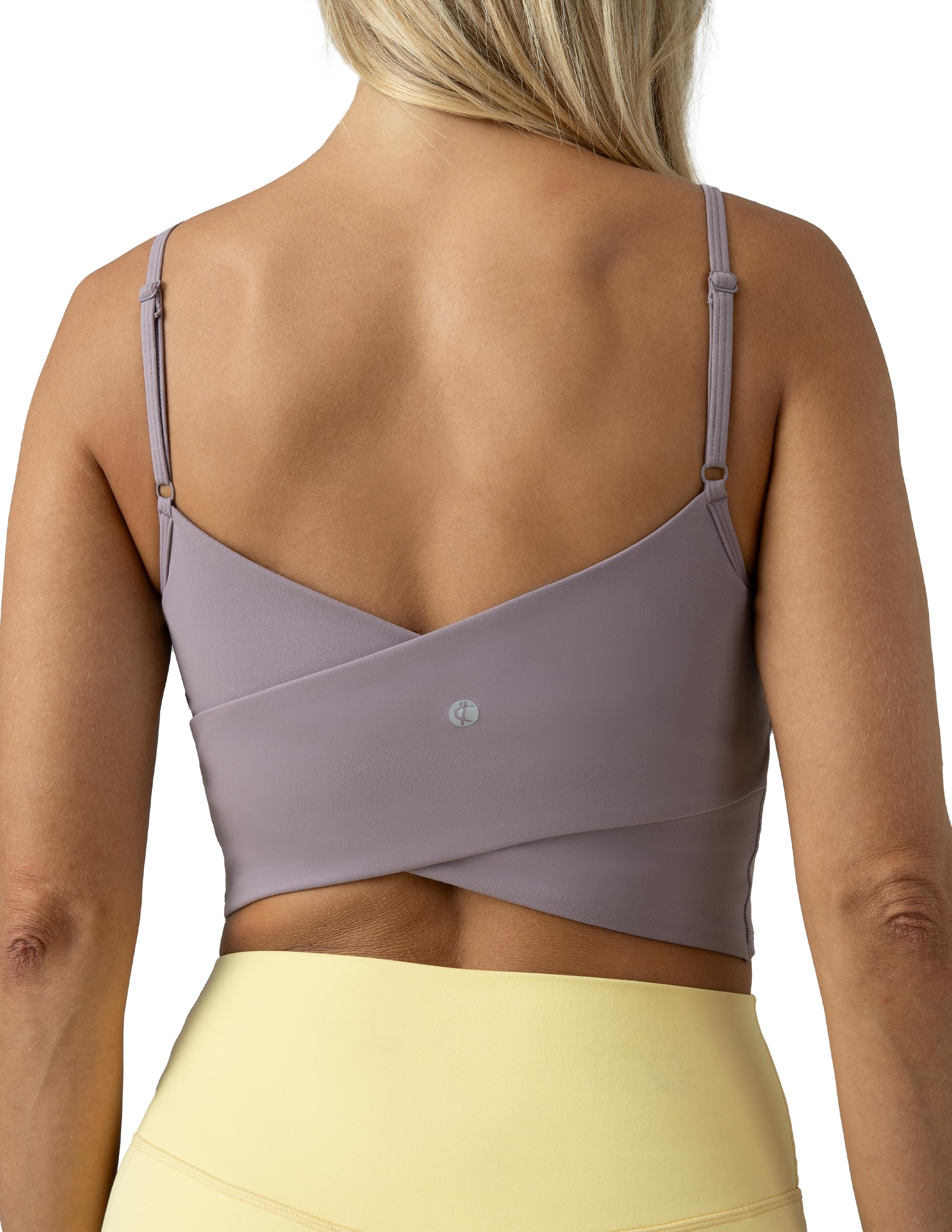 Photo 1 of ***(HEAVILY USED/ MINOR DAMAGE)***Colorfulkoala Women's Dreamlux Crop Tank Tops with Built in Bra Adjustable Spaghetti Strap Padded Sleeveless Workout Yoga Camisole(XL, Nirvana)