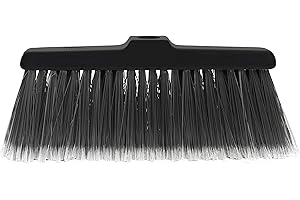 Fuller Brush Black Kitchen Broom – Heavy Duty Floor Sweeper with Fine Bristles & Adjustable Steel Handle - Dust Sweeping for Home or Office Wood, Laminate, Linoleum and Tile Floors (Head for Broom)