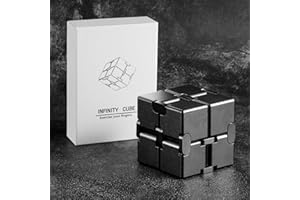 YAGNIE Metal Infinity Fidget Cube Toy for Adults,Cool Home Office Classroom Traval Desk Gadgets Gifts for ADHD ADD Autism and Stress Anxiety Relief.