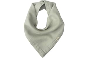 Kishu Baby Indi - Premium GOTS Certified Organic Bandana Scarf Bib, Dual Layer, 4-Way Reversible Muslin Baby Bandana Bibs for Boys or Girls