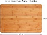 Harcas Premium Organic Bamboo Chopping Board Extra Large 45x30x2 cm view 6