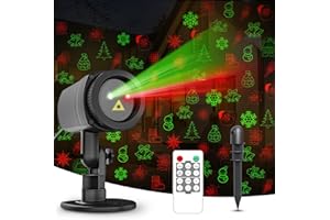 Tusivo Christmas Laser Lights Outdoor, IP65 Waterproof Christmas Projector Lights with Remote Control, Christmas Holiday Outdoor Indoor Decoration