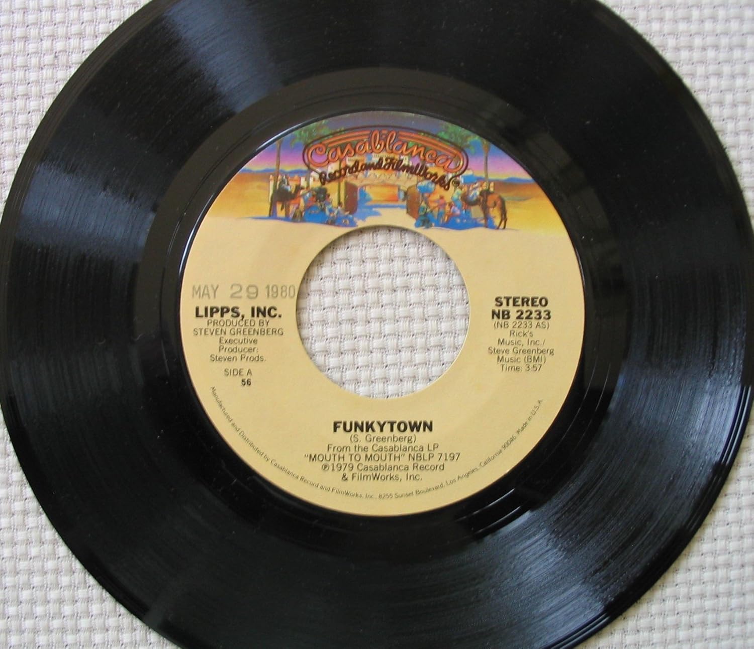 LIPPS, INC. funkytown / all night dancing 45 rpm single