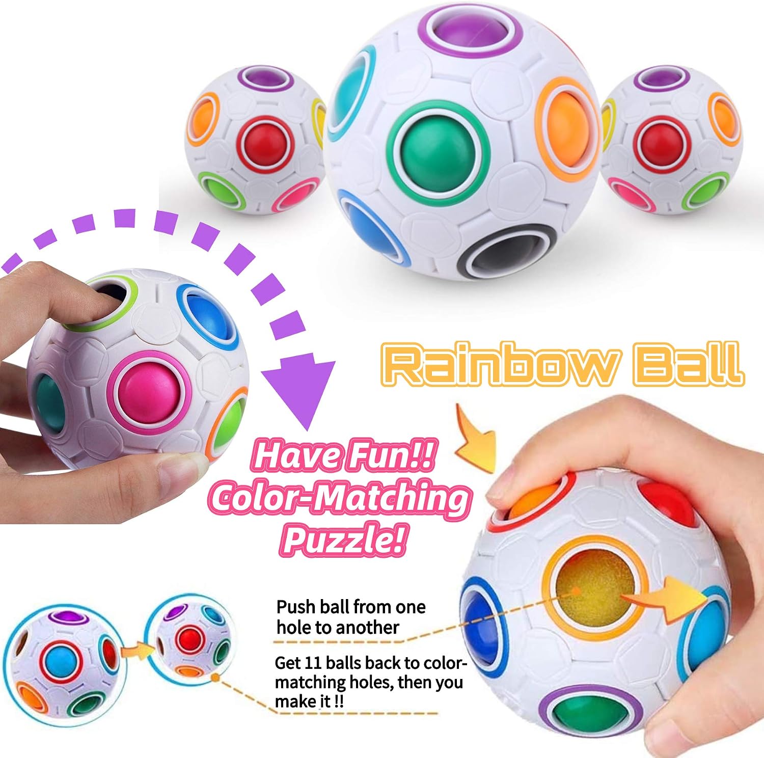 Chennyfun Fidget Toy Set, 26PCS With Box Fidget Toys Pack, Sensory Toys for Autism ADHD Fidget Toy in Magic Burger Cube - Image 5