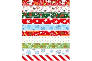FEPITO 300 Pcs Festive Paper Chains Merry Christmas Craft Paper Chains for Christmas and Festive Party Decorations,10 Style