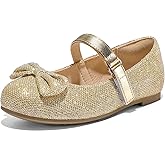 K KomForme Girl's Ballet Flats Non-Slip Soft Mary Jane Walking Party Dress Shoes for Toddler/Little Kid/Big Kid