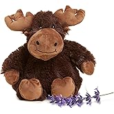 warmies Microwavable & Weighted Stuffed Animals, Moose - Heated Stuffed Animal Plushie for Warmth & Comfort - Cute Soft Plush Toys for Adults & Children (Boys, Girls, Babies & Toddlers)