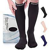 Doc Miller Compression Socks for Women and Men - 15-20mmHg - Graduated Compression Socks for Improved Circulation, Varicose Veins and Shin Splints