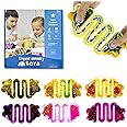 Onyoloy Autism Sensory Fidget Toys: Sensory Toys for Autistic Kids Glitter Sensory Squeeze Tube Anxiety Relief Toys for Ages 3 to Adults Easter Basket Christmas Stocking Stuffers Set of 6 Multi-Color