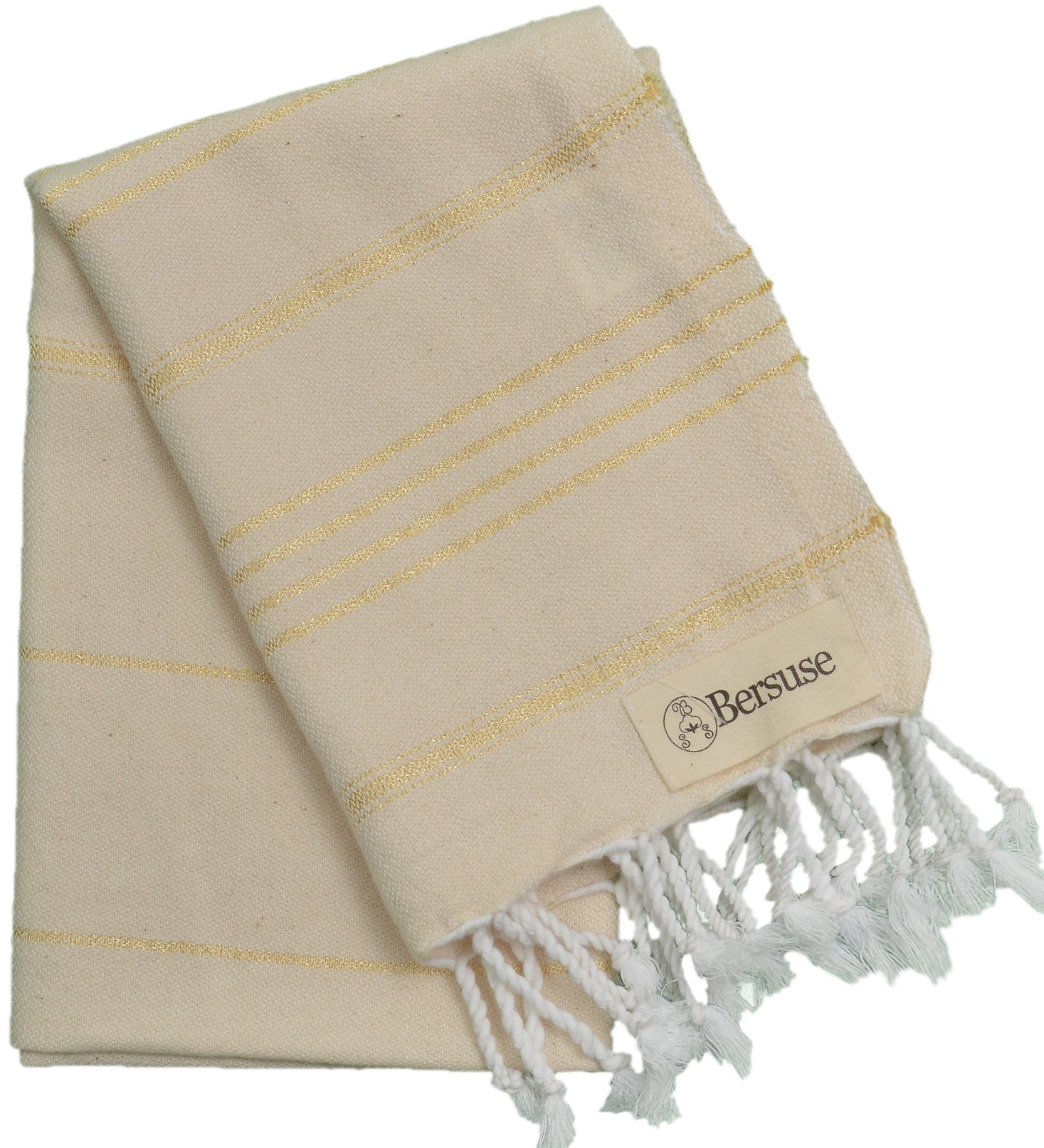 Bersuse 100% Cotton - Anatolia Turkish Hand Towel - Natural Gold
