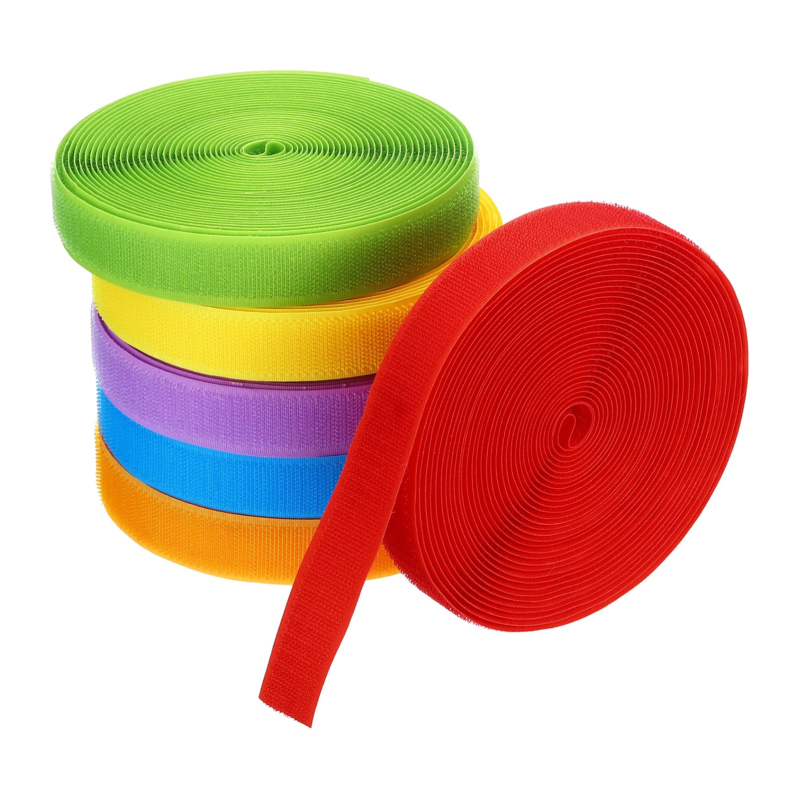 PATIKIL 6 Rolls 157Ft Carpet Marker Strips, Nylon Floor Tape for Areas and Flow Line Up for Classroom, Social Distance, Red/Orange/Yellow/Green/Blue/Purple