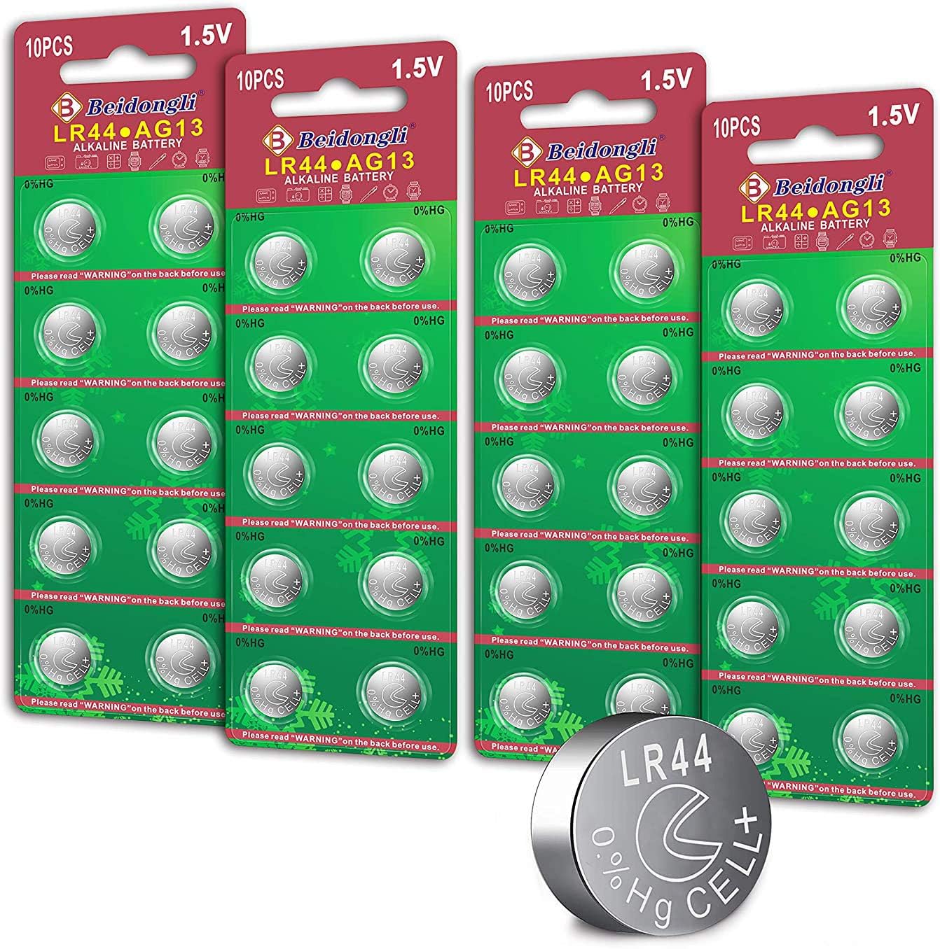 Beidongli LR44 Batteries AG13 357 high Capacity 1.5V Button Coin Cell Battery (20pack): Home Audio & Theater