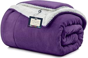 BELADOR Throw Blanket - Fleece Blankets 50"x60" - Soft Blanket with Sherpa Reverse Fluff - Travel Blanket for Bed, Anti-Static Blankets & Throws - Plush Lightweight Blanket, Cozy Fuzzy Couch Blanket