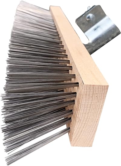Newman and Cole 12" Wire Broom Head Heavy Duty Scrub Brush Deck Patio