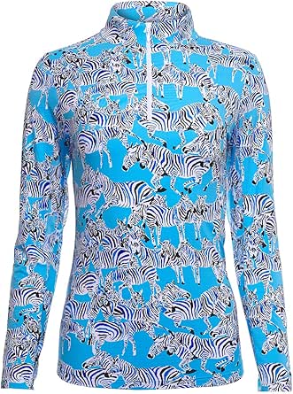 IBKUL Golf- Ladies Long Sleeve Mock Neck Shirt at Amazon Womenâs Clothing store