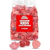 Jolly Ranchrs Awesome Red Sour Gummies Candy - 2 Pound Bulk Bag, Assorted Red Fruit Flavors, Soft &amp; Chewy Sour Gummy Candy for Parties, Sharing, Candy Bowls &amp; Snacking