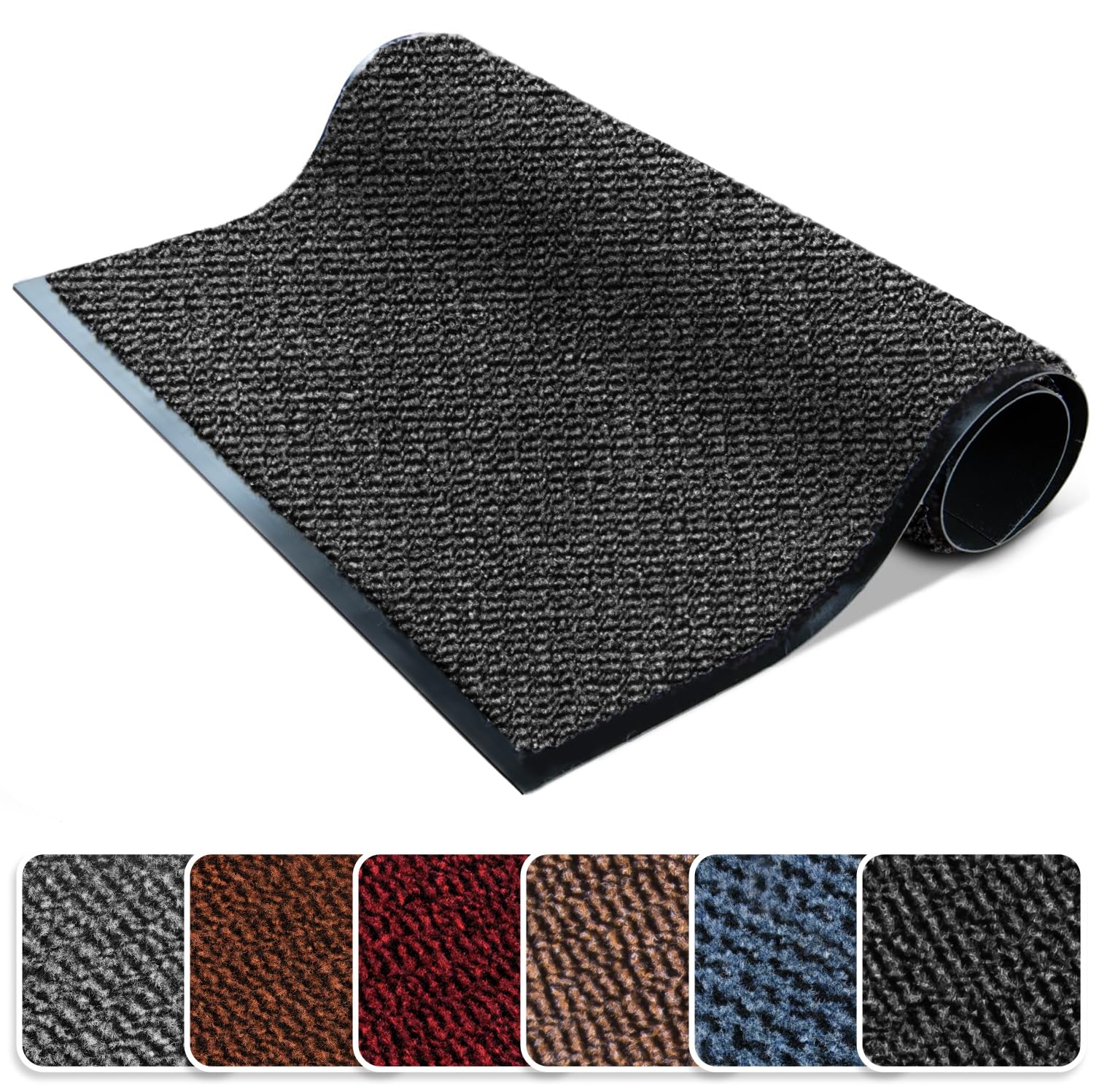 FB FunkyBuys Washable Door Mats Indoor & Outdoor - Non-Slippery Heavy Duty Doormats Indoor - Highly Absorptive Rubber Door Mat - Perfect for Kitchen, Home and Hotel Entrance