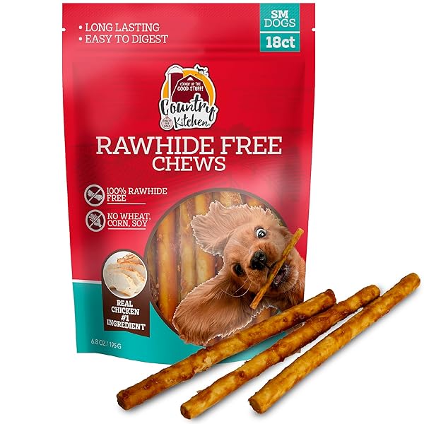 COUNTRY KITCHEN RAWHIDE FREE CHICKEN DOG CHEWS, FOR...