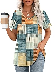 WEESO Womens Summer Tops 2025 Pleated Plus Size
