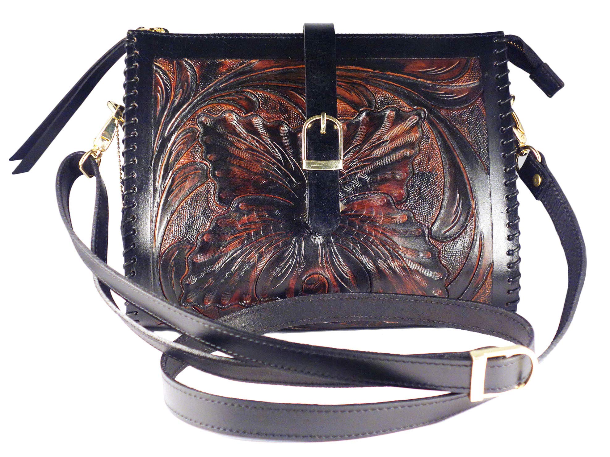 PRERNA Handmade Leather Crossbody Bag for Women | Western Bag for Women | Women Shoulder Leather Bags | Leather Sling Purse for Women | Best Gift for Her, Tan, M