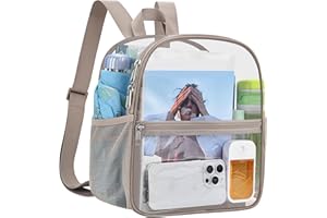 USPECLARE Clear Backpack Stadium Approved 12X11x6, Waterproof Clear Bag Stadium Backpack for Concert Work Sport Event