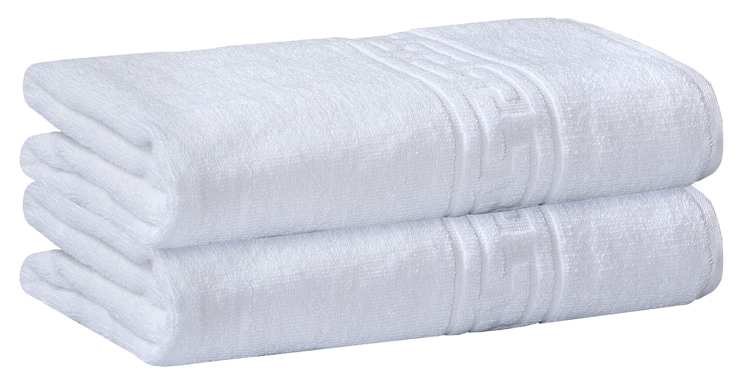 DTEX HOMES Divine Textiles 2 Large Bath Sheets Towel Sets Highly Absorbent, Quick Dry Bath Sheets 90 x 140 cm 100% Cotton 600 GSM Bath Towels Large Bath Sheet White