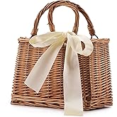 Straw Beach Bags For Women Summer Clutch Rattan Woven Wicker Purse Crochet Tote