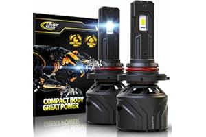 Cougar Motor 9005 Bulbs, HB3 Fog Lights 6500K White Non-Polarity 9005 Fog Bulb or Off-Road Use Plug and Play - Pack of 2