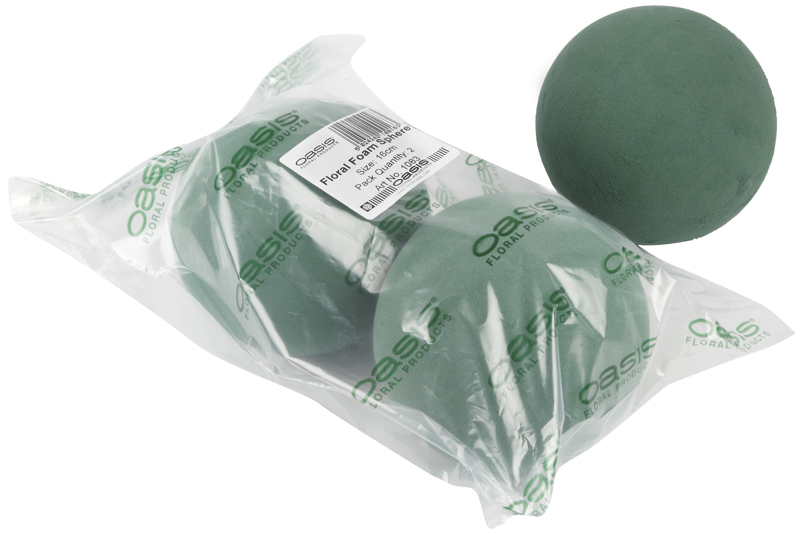 Oasis Foam Sphere Balls 16cm. Pack of 2