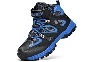 Littleplum Boys Snow Boots Winter Waterproof Antiskid Boots Hiking Outdoor Shoes Booties for Unisex Kids (Little Kid/Big Kid)