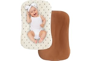 UBBCARE 2 Packs Muslin Baby Lounger Cover, Baby Nest Sleeper Cover for Baby Boys and Girls, Washable Slipcover Fit Infant Lou
