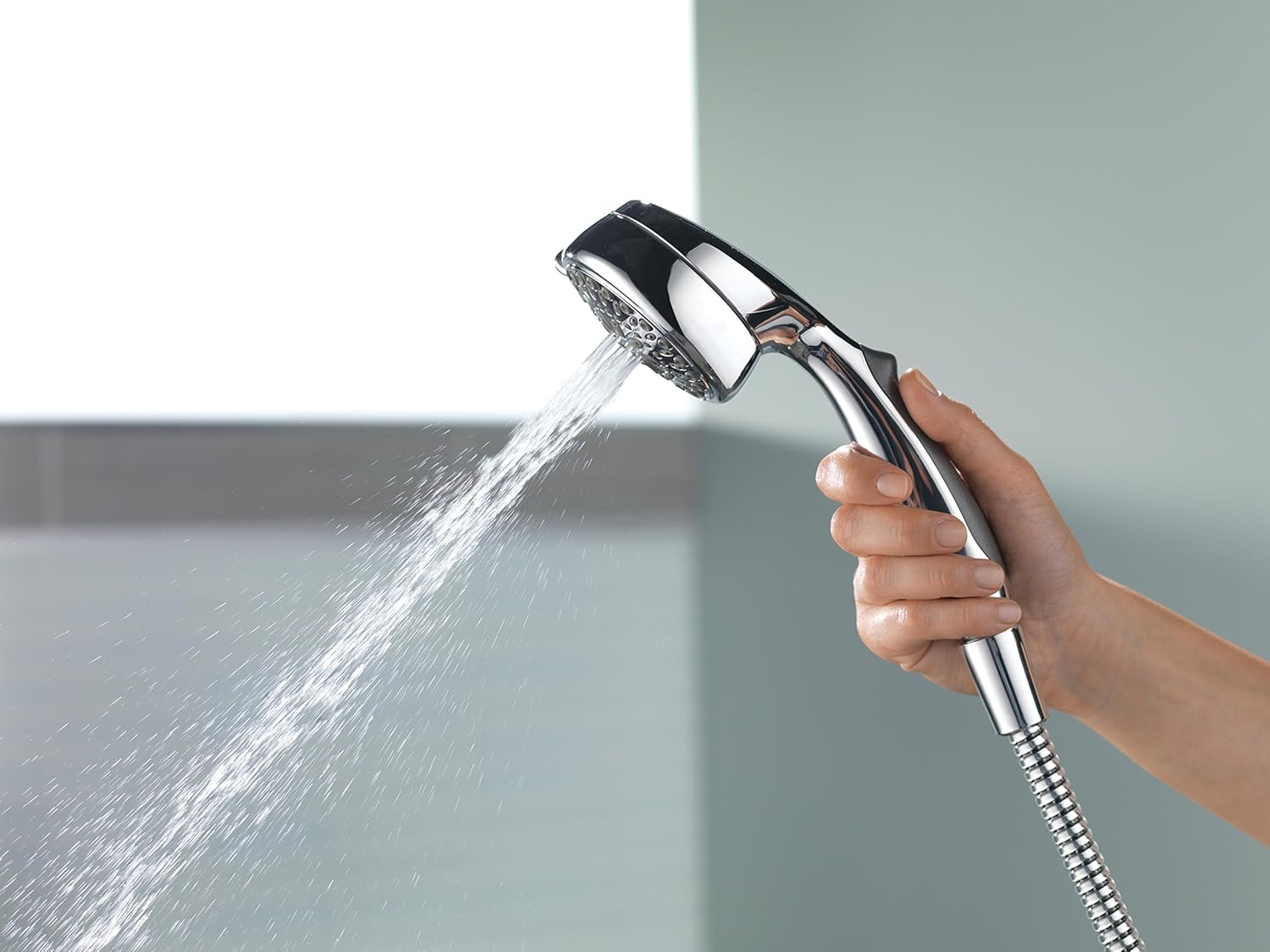 Delta Faucet 7-Spray Touch-Clean Hand Held Shower Head with Hose, Chrome 75700 - Hand Held Showerheads - 