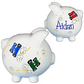 baby boy piggy bank personalized