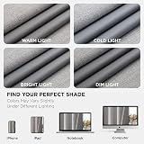 Joydeco 100% Blackout Curtains 46x54 Inch Grey Linen Look 2 Panels view 6