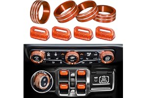 8Pcs Button Knob Cover for Jeep Wrangler JL JLU 2018-2025 2026 & Gladiator JT 2020-2025 2026 Accessories, JL Window Switch Bu