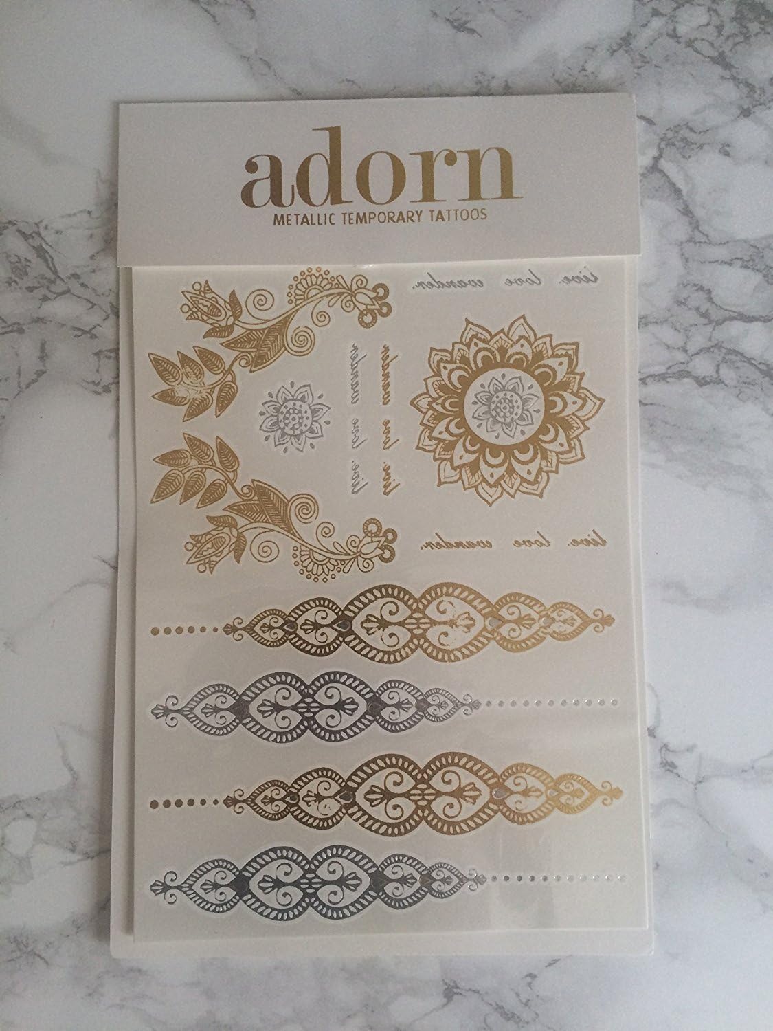 ***SPRING SUPER SALE!*** GOLD AND SILVER temporary tattoos - 12 high, quality, beautiful designs